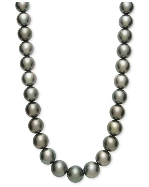 Macy&#39;s Tahitian Pearl Strand Necklace In 14k Gold (15mm) in White (pearl) | Lyst
