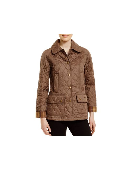 brown barbour quilted jacket ladies