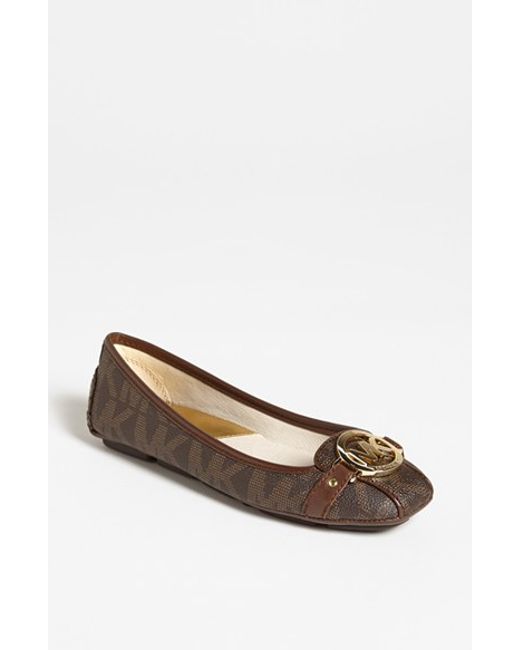 brown michael kors flats