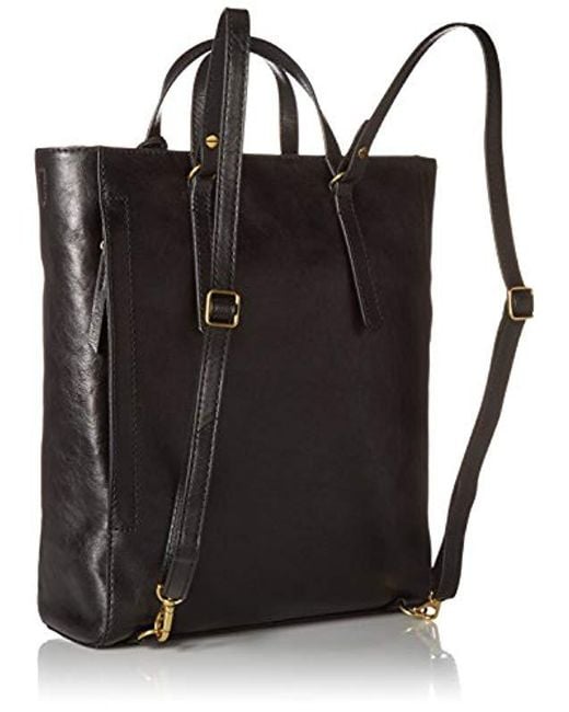 fossil camilla convertible large leather backpack