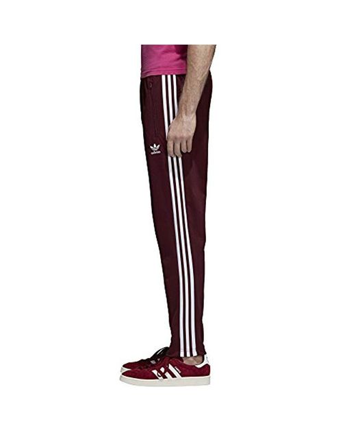 ADIDAS ORIGINALS Beckenbauer Trackpants for Men Red ADIDAS ORIGINALS Beckenbauer Trackpants for Men Red