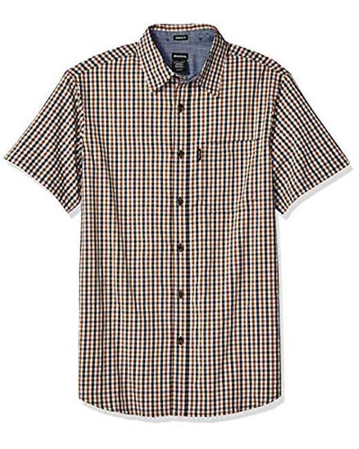 Lyst - Dickies Flex Modern Fit Short Sleeve Yarn Dyed Plaid Shirt for ...