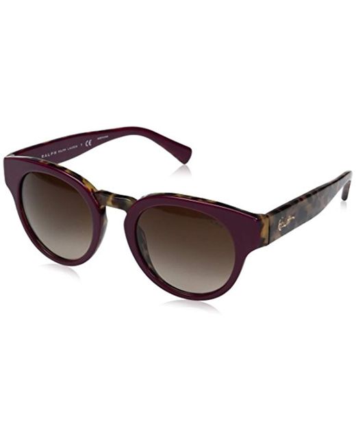 Lyst Ralph By Ralph Lauren Acetate Woman Sunglass Round in Brown