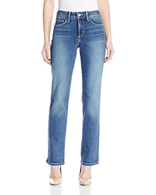 Lyst - NYDJ Petite Size Marilyn Straight Leg Jeans in Blue - Save 2%
