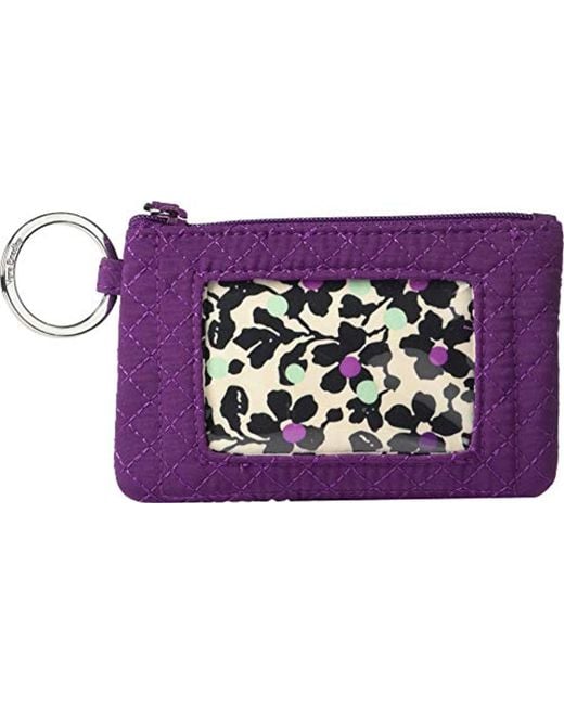 Vera Bradley Iconic Zip Id Case in Purple Lyst