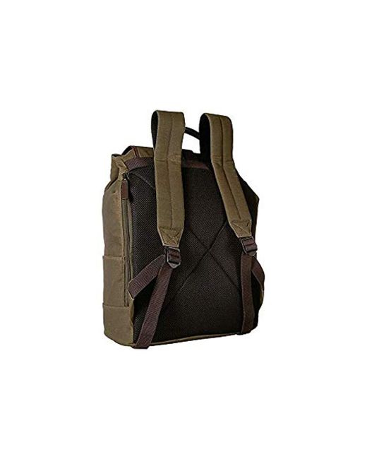 Fossil Defender Leather Trim Rucksack Backpack in Green ...