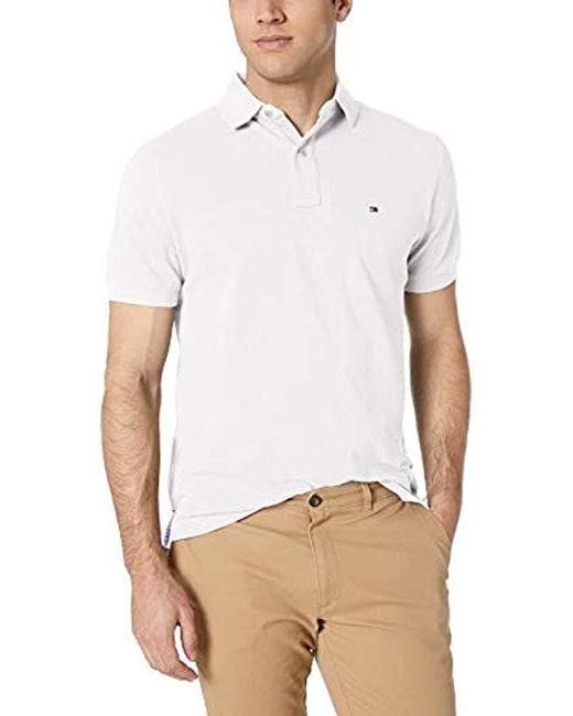 white tommy hilfiger polo shirts