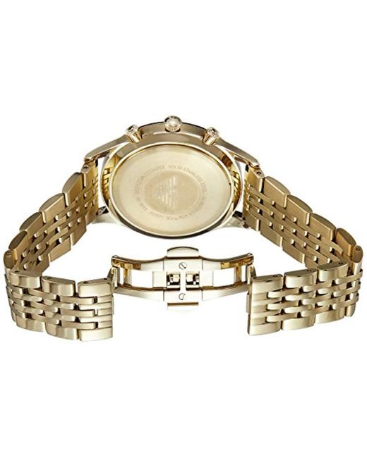 men's gold chronograph stainless steel emporio armani watch ar1893