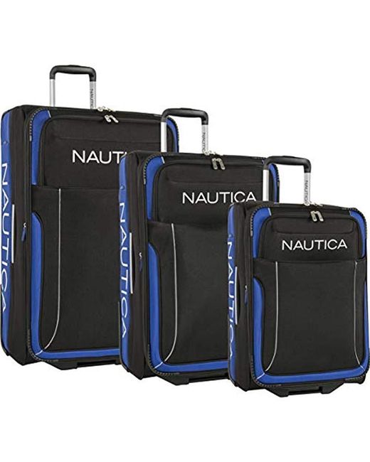 Nautica 3 Piece Luggage Set-lightweight For Travel3 in Black for Men - Lyst