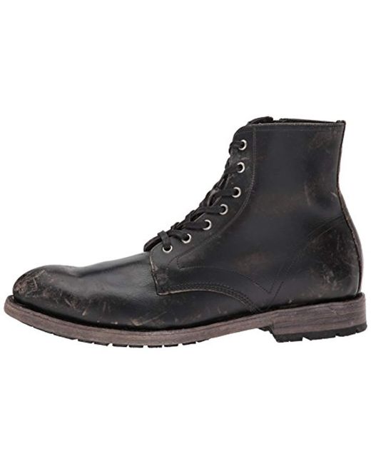 frye bowery lace up faded black