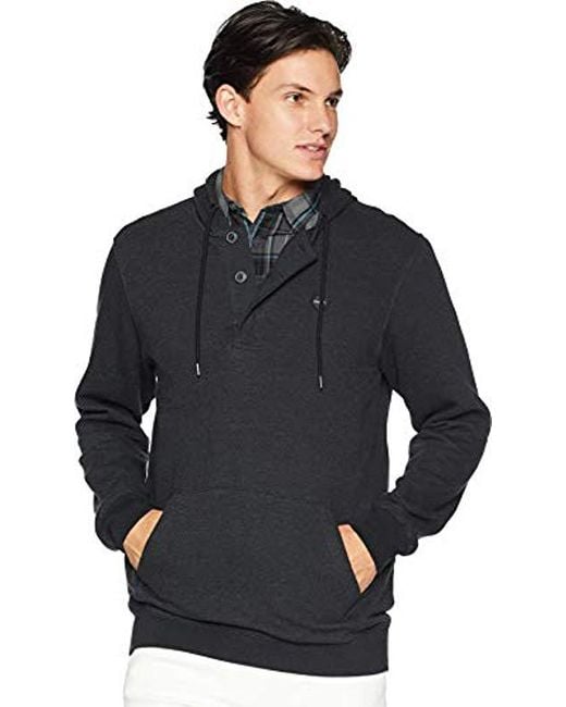 Download Lyst - RVCA Lupo Pullover Hooded Fleece Sweatshirt in ...
