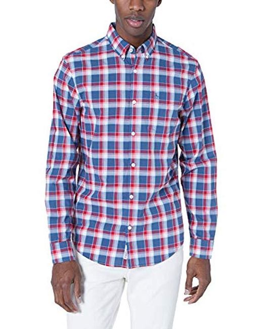 Download Lyst - Original Penguin Long Sleeve Plaid Button Down ...