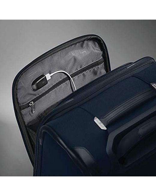 Samsonite Synthetic Lineate Carryon Underseat Spinner in Blue for Men