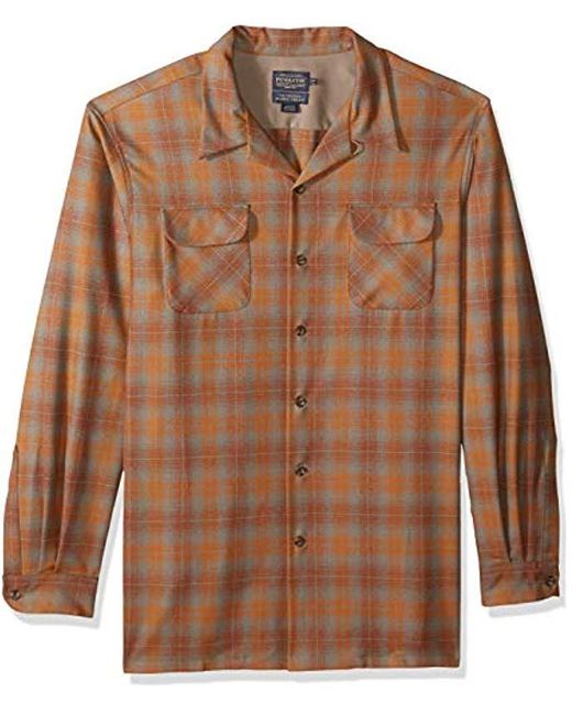 Lyst - Pendleton Tall Size Big & Tall Long Sleeve Board Shirt in Brown ...