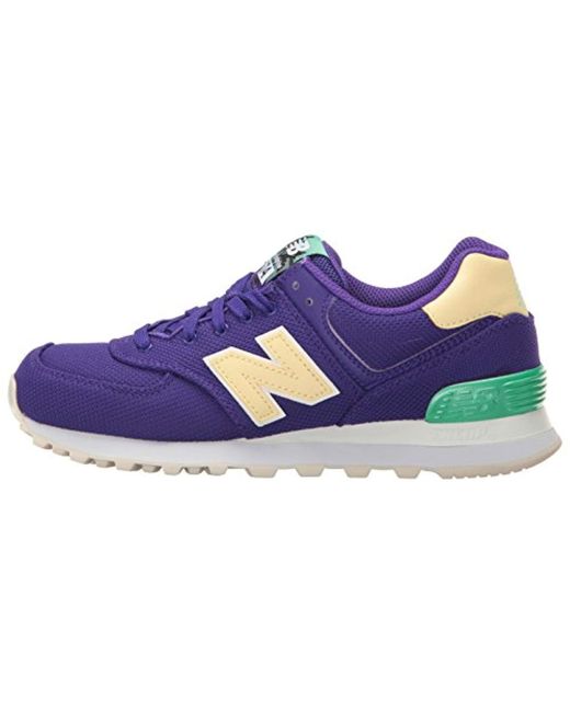 Women's Purple 574 Miami Palms Pack Lifestyle Fashion Sneaker Women's Purple 574 Miami Palms Pack Lifestyle Fashion Sneaker