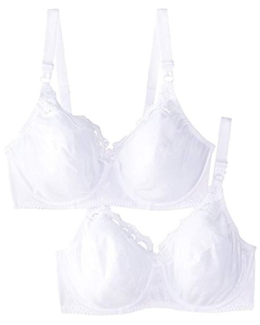 Lyst Hanes H446 Everyday Classic Underwire 2pack in White Save 26