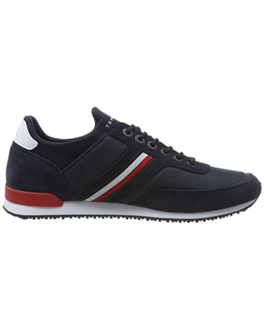 Tommy Hilfiger Leather Iconic Sock Mens Runner in Midnight (Blue) for ...