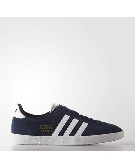 adidas Gazelle Og Trainers in Blue for Men Lyst adidas Gazelle Og Trainers in Blue for Men Lyst