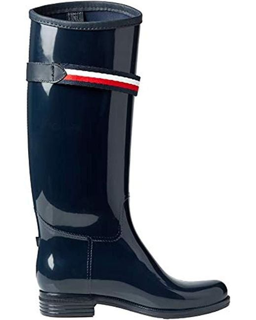 tommy hilfiger corporate belt rain boots