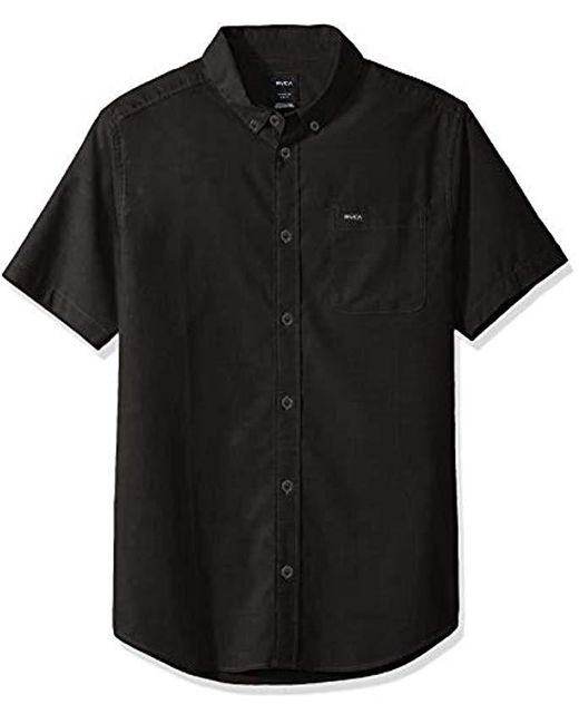 Lyst - RVCA Thatll Do Stretch Short Sleeve Woven Button Up Shirt in ...