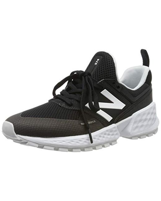 new balance black 574 sport trainers