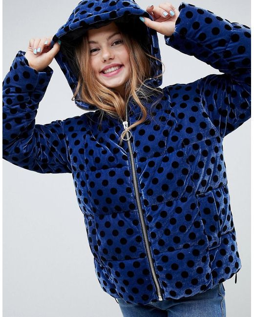 blue puffer jacket asos