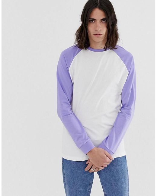 Download ASOS Cotton Long Sleeve Relaxed Fit Raglan T-shirt With ...