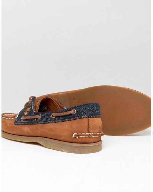 timberland denim boat shoes