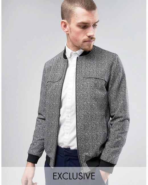 Noak Bomber  In Salt  N  Pepper  Print in Gray for Men Lyst