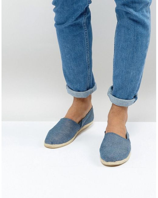 Lyst - Jack & jones Chambray Espadrilles in Blue
