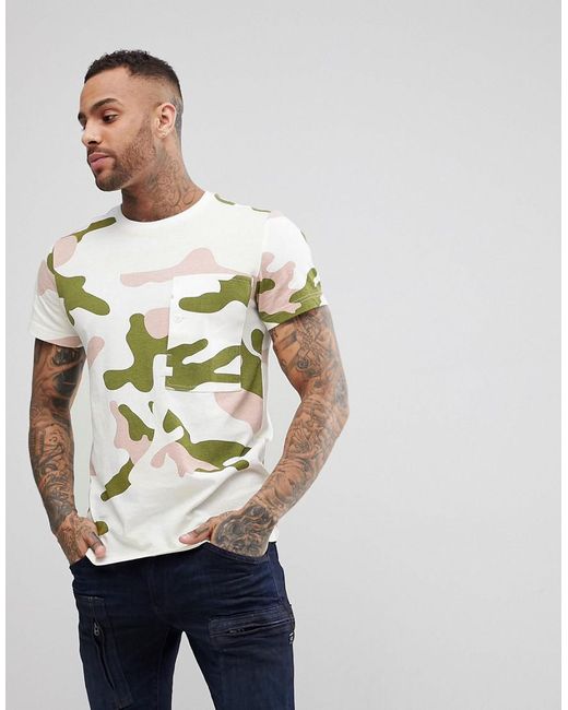 Download Lyst - G-star raw Stalt Camo T-shirt Large Pocket in ...