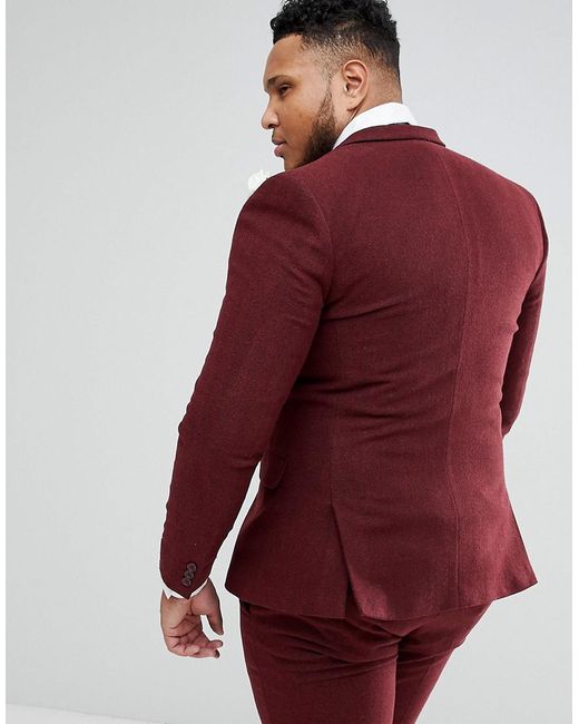 Lyst - Asos Asos Plus Wedding Super Skinny Suit Jacket In ...