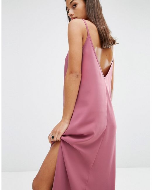  Asos  Cami Maxi Dress  Dusty  Rose  in Pink Lyst