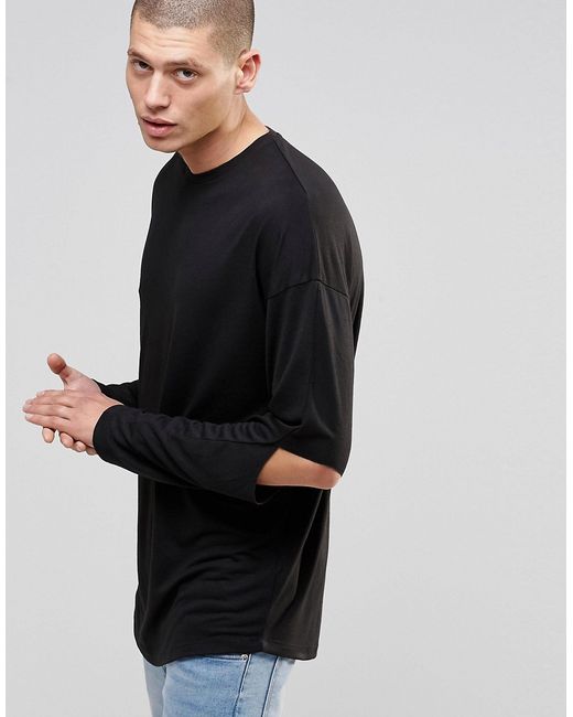 oversized long sleeve top mens