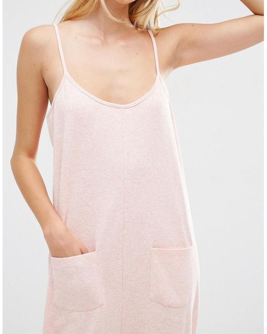 Asos Lounge Pink Marl Jersey Jumpsuit in Pink Lyst