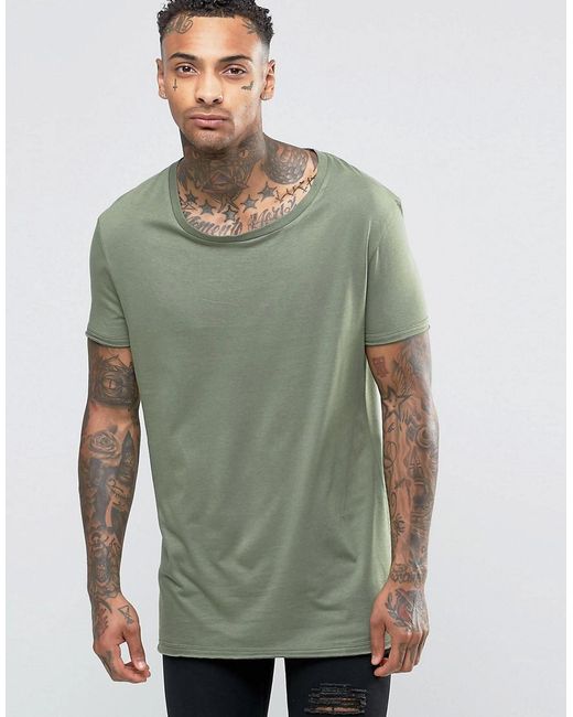 asos men's longline t shirt