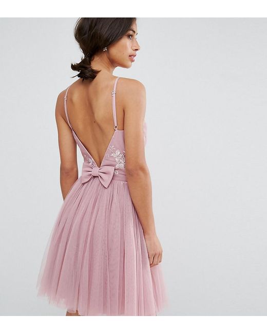 Pink Bow in Back Prom Dress