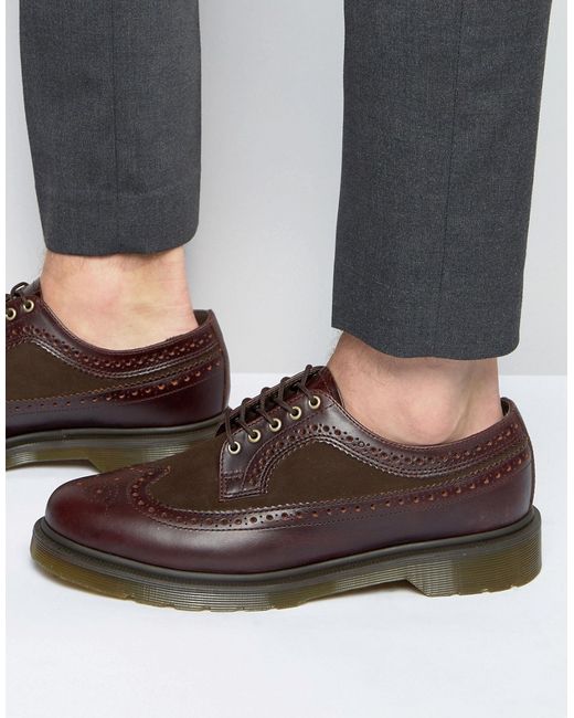 Dr. martens 3989 Brogue Shoes in Brown for Men | Lyst