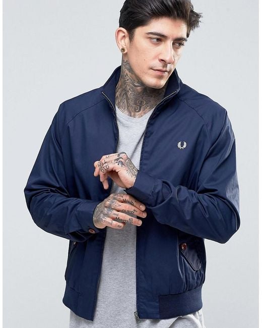 Download Fred perry Harrington Jacket In Carbon Blue in Blue for ...