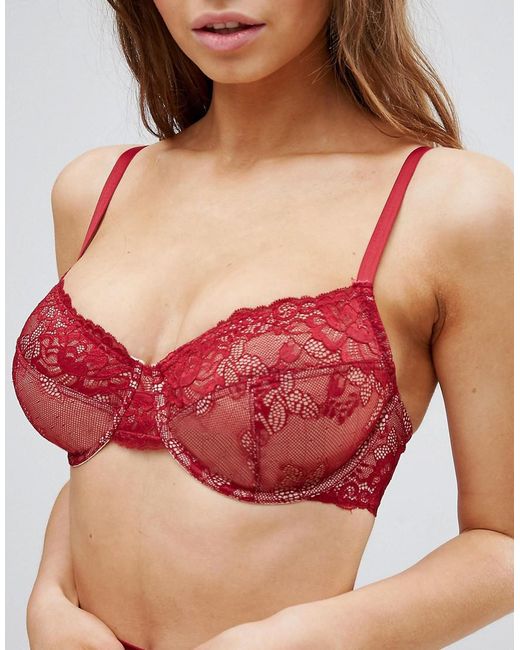 Lyst Asos Fuller Bust Ria Basic Lace Mix Match Underwire Bra Dd