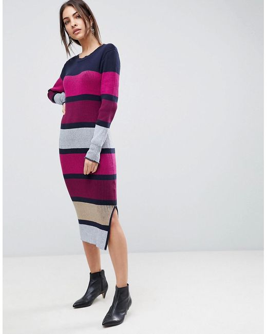 vila knitted rib maxi dress lyst vila knitted rib maxi dress lyst