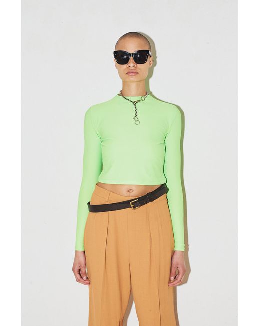 Assembly New York - Green Spandex Cropped Long Sleeve - Neon - Lyst
