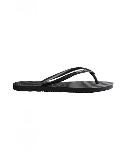 havaianas black slim sparkle