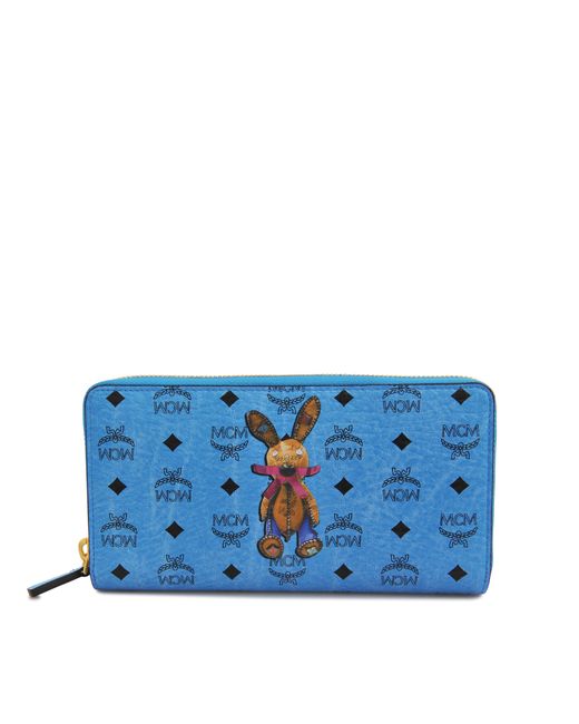 MCM | Blue Rabbit Zip Wallet | Lyst