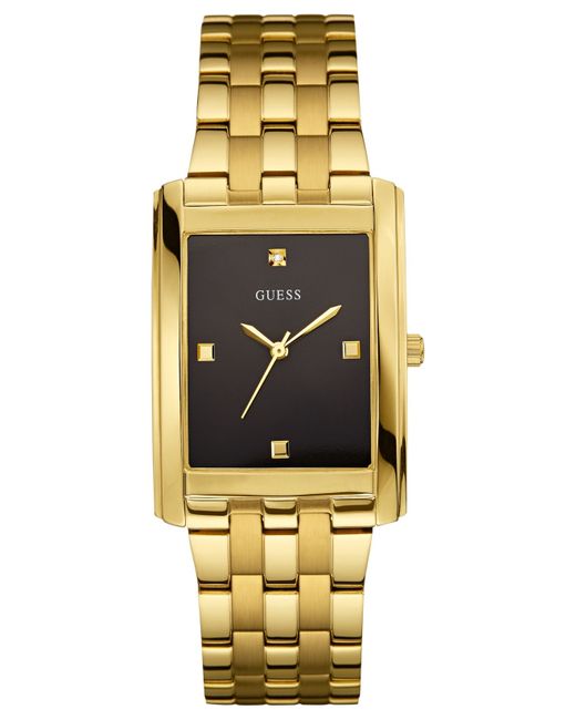 Guess Men's Diamond Accent Gold-tone Stainless Steel Bracelet Watch ...