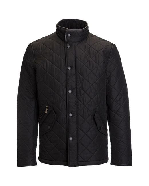 Lyst - Barbour Powell Polar Quilt Chelsea Jacket in Black for Men