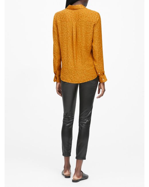 banana republic leopard shirt