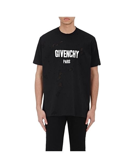 givenchy destroyed hoodie blue