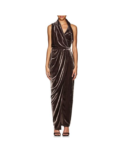 rick-owens-Raisin-Limo-Draped-Velvet-Wra