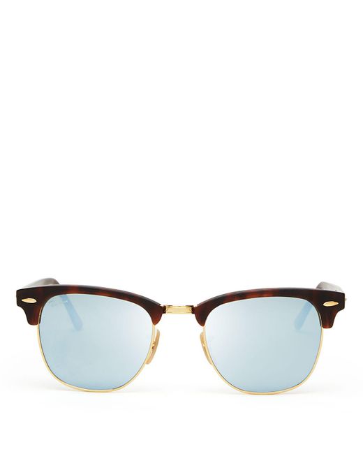 Ray Ban Mirrored Clubmaster Sunglasses 51mm In Metallic Lyst